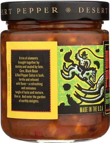 Vista 3 de Desert Pepper Trading Salsa Maíz Frijol Negro Pimienta Roja- 16 oz - 2 piezas