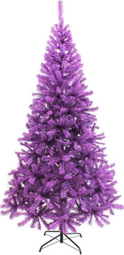 Vista 11 de Perfect Holiday Árbol de Navidad de pino canadiense negro de 4 pies 291 puntas, diámetro 30 pulgadas Incluye soporte de metal (PVC-4BLK)