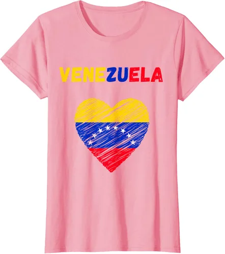 Vista 16 de Camiseta con la bandera venezolana con corazón de Venezuela, Negro