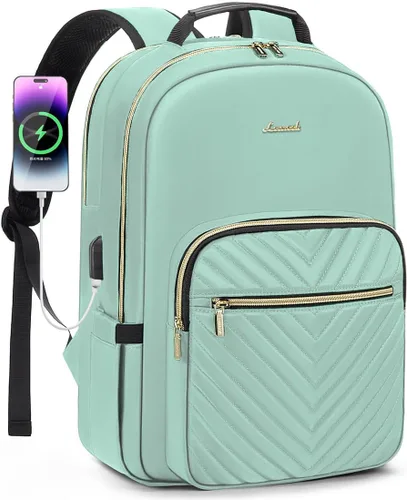 Vista 15 de LOVEVOOK Laptop Backpack for Women,Quilted Work Travel College Laptop Bag