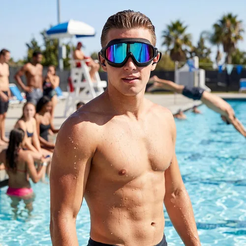 Vista 6 de Sabary Paquete de 12 gafas de natación a granel para adultos, visión amplia, sin fugas, antiniebla, gafas de natación con tapones para los oídos