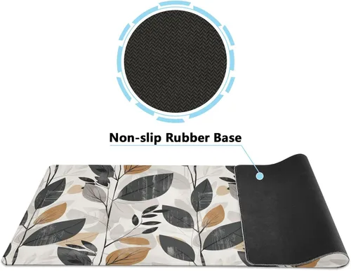 Vista 2 de ALAZA Retro Leaf Large Gaming Mouse Pad Big Mousepad Mice Keyboard Mat with Non-Slip Rubber Base for Computer Laptop Home & Office, 31.5 X 11.8 inch