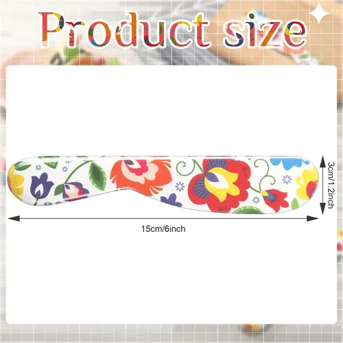 Vista 2 de Eaasty 6 Piezas Esparcidor de Mantequilla Esparcidor de Queso de 6 Pulgadas Cuchillo de Mantequilla de Plástico Colorido Regalos de Cocina