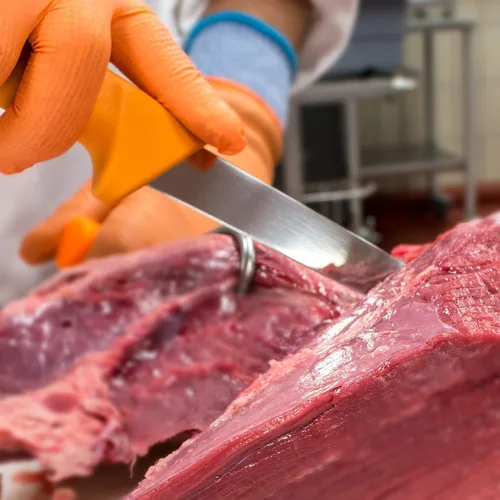 Vista 5 de ULTRASOURCE - Cuchillo para deshuesar, hoja curvada/rígida de 6", mango de polipropileno