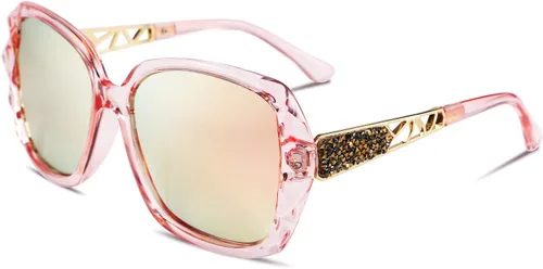 Vista 75 de FEISEDY - gafas de sol polarizadas para mujer, marco compuesto brillante B2289