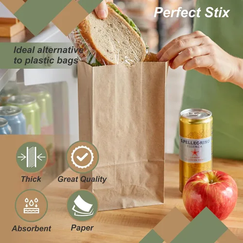 Vista 4 de Perfect Stix - Bolsa marrón Perfect Stix de 4 libras 40 - 2 mwhite Bolsa marrón de 4 libras - Paquete de 40 bolsas