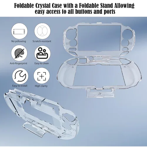 Vista 3 de JDGPOKOO 10 in 1 Accessories Kit for PS Vita 1000, Carrying Case for PSV 1000, Protective Case, Front and Back Screen Protectors, and 6Pcs Thumb