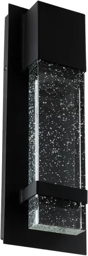 Vista 11 de Sunlite Aplique de pared LED, marco de metal negro con panel de vidrio efecto gota de lluvia, 4.75 pulgadas de ancho, luz diurna de 5000 K