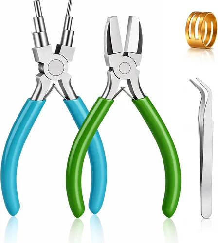 Vista 9 de 5 Pcs Jewelry Making Pliers Tools, Needle/Round/Chain/Bent/Zipper Pliers
