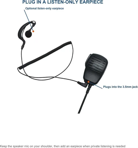 Vista 3 de Micrófono de altavoz compatible con ICOM IC-F4001 F3001 de 2 pines