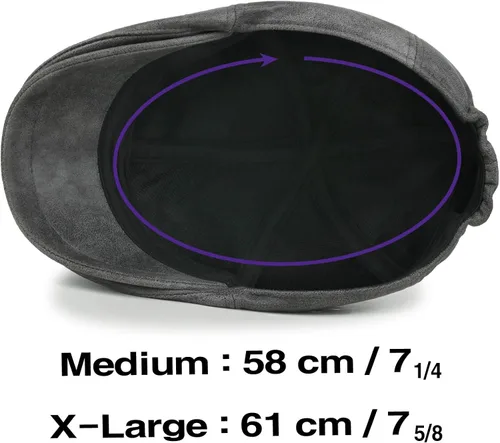 Vista 6 de ililily Gorra plana vintage Cabbie Hat Gatsby Ivy Irish Hunting Newsboy elástico