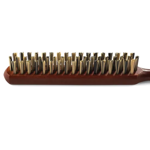 Vista 7 de GranNaturals Cepillo de pelo de cerdas duras para mujer, peine rígido y liso con cola de rata para seccionar el cabello, utilizado para control