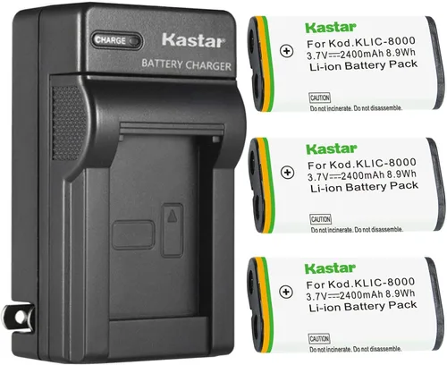 Vista 6 de Kastar KLIC-8000 AC cargador de batería de pared de repuesto para Kodak KLIC-8000 K8000 batería, Kodak K7600-C, K8500-C cargador, Kodak Z612 is