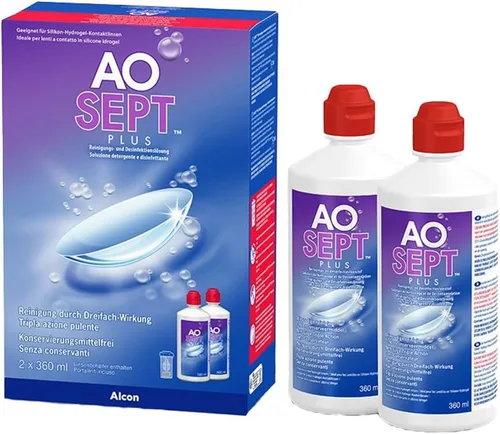 Vista 3 de Aosept Solución para lentes de contacto Plus Paquete de 3 meses (2 x 12.2 fl oz)