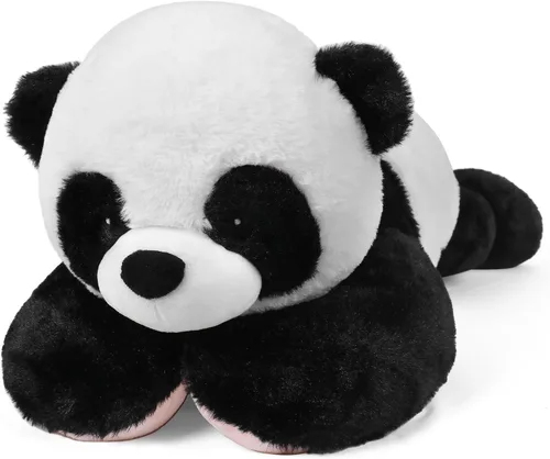 Vista 3 de Animales de Peluche Panda con Peso de 5 lb, Oso Panda de Peluche con Peso de 24 pulgadas para Niños Adultos Niños Niñas, Lindos Peluches Juguete