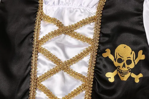 Vista 4 de Disfraz de pirata para niñas, disfraz de fiesta de Halloween