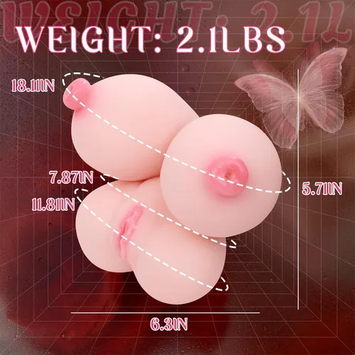 Vista 2 de Muñeca sexual mini masculina para masturbador con 3 canales 3D reales, muñeca sexual portátil para adultos con pezones grandes penetrables, muñeca