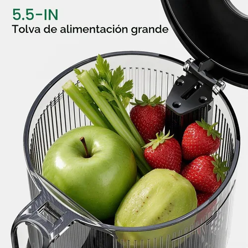 Vista 3 de Canoly 3-in-1 Cold Press Juicer C07, Makes Juice & Sorbet & Nut Milk Titanium Gray