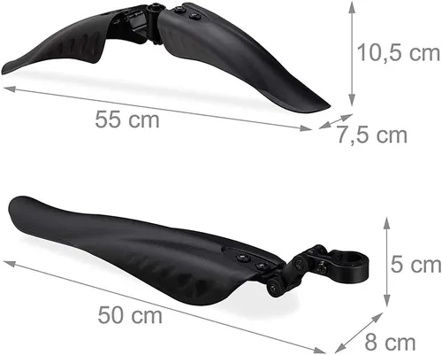 Vista 2 de Enfudid Juego de guardabarros para bicicleta de montaña, guardabarros traseros para bicicletas de carretera