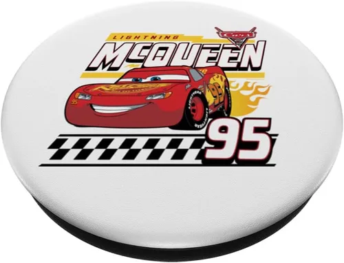 Vista 2 de Cars - Calcomanía de Rayo McQueen PopSockets intercambiables PopGrip