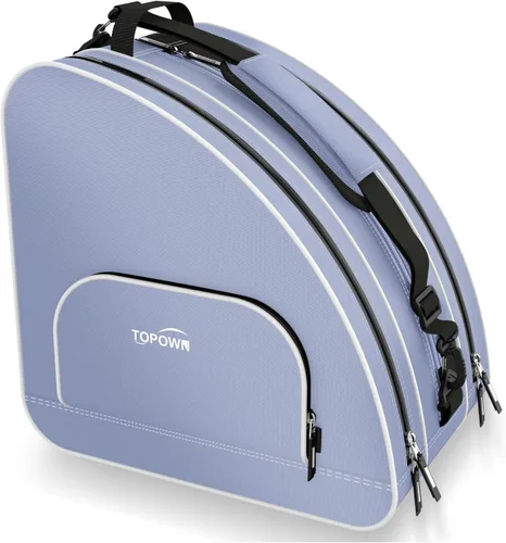 Vista 6 de TOPOWN Bolsa premium para patines de hielo - Bolsa de patines y cuchillas para hombres y mujeres - Negro y rojo rosa