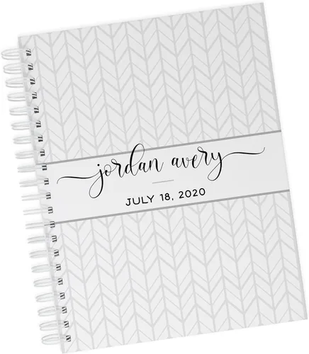 Vista 16 de Baby Memory Book - Hard Cover First Year Album Personalized with Baby’s Name - Boy Baby Journal (Blue Gingham)