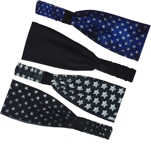 Vista 5 de Obacle Diademas para hombres y mujeres, bandas para el sudor, antideslizantes, transpirables, duraderas, para deportes al aire libre, entrenamiento