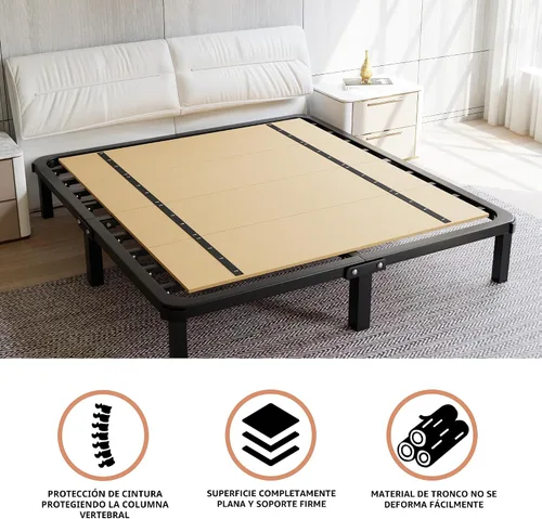 Vista 3 de Imperius - Tablas para somier plegable, tabla de literas, soporte para cama, tablas para debajo de la cama, tamaño individual (60x30)