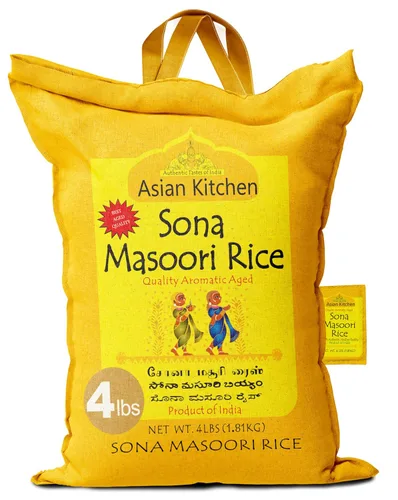 Vista 19 de Asian Kitchen Brown Sona Masoori - Arroz envejecido de 40 libras, 40 libras (40.0 lbs) de arroz de grano corto ~ Todo natural Apto para gluten