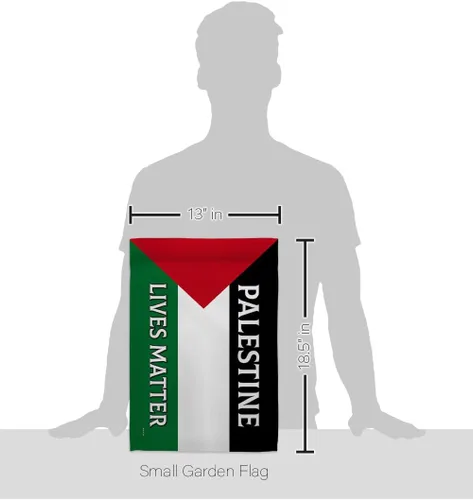 Vista 2 de Palestine Lives Matter - Bandera de apoyo con tapiz de jardín palestinos, póster para colgar en la pared, cementerio, tumba, patio, decoración judía