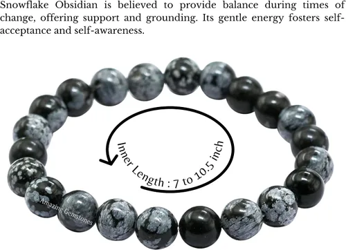 Vista 714 de Amazing Gemstone Crystal Bracelet for Women Men's Gifts - Protection Healing Crystal Bracelet - 8mm Gemstone Beaded Stretchable Bracelet Pulseras