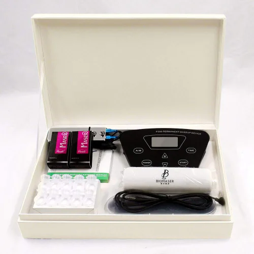 Vista 7 de Kit de máquina de tatuaje de maquillaje permanente-BIOAMSER P300 Kit de maquillaje permanente con pedal de pie, control táctil, fuente