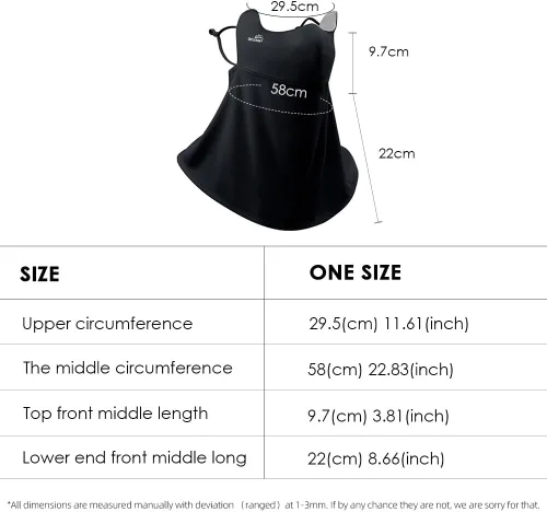 Vista 2 de Polaina para el cuello, bufanda para la cara, protección solar, bandana para mujer, actividades al aire libre de verano SLF5M119