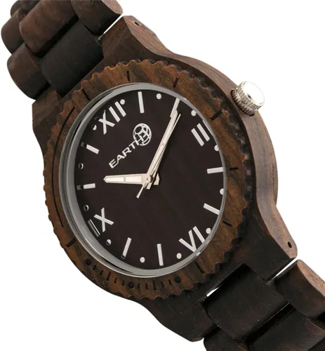 Vista 3 de Bighorn Madera Pulsera Reloj por tierra, Estándar, Café Oscuro