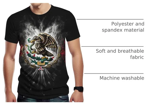 Vista 4 de Magic Galloping Horse of Mountains and Rivers - Camiseta de manga corta con hojas de arce natural Negro