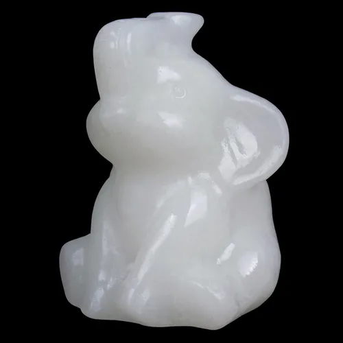 Vista 8 de Figura de elefante de fluorita tallada a mano, Feng Shui, regalo para amor, armonía, accesorios de escritorio, regalos para mujeres, adorable