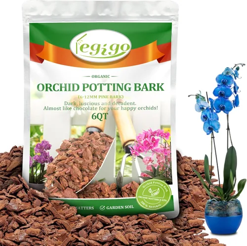 Vista 12 de Legigo Corteza Orgánica para Macetas de Orquídeas de 2 Cuartos de Galón - Mezcla Totalmente Natural de Corteza de Orquídea para Macetas, Astillas