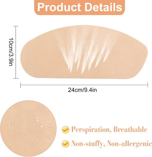 Vista 4 de Parches transparentes antifricción para muslos para mujer, paquete de 12 protectores invisibles para muslos, prevención de rozaduras, impermeables