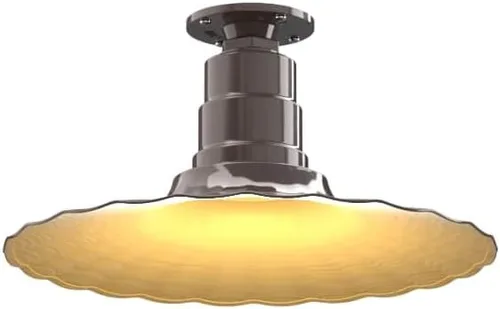 Vista 52 de Steel Lighting Co. Colgante Eagle Rock Lámpara montada en el techo Onda radial de 16 pulgadas vástago de 12 pulgadas Acero resistente