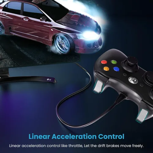 Vista 5 de YAEYE Wired Controller for Xbox 360 Game Controller for 360 with Dual-Vibration Turbo Compatible with Xbox 360360 Slim and PC Windows 781011