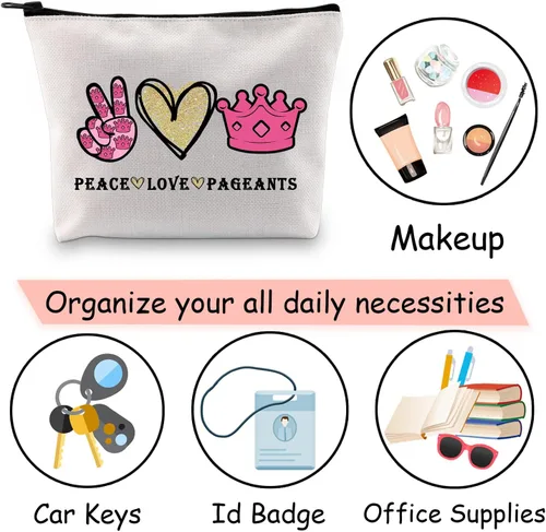 Vista 7 de JXGZSO Estuche de cosméticos - rosa, dibujos animados, impermeable, viajes, organizador de maquillaje para mujer, regalo de reina del concurso