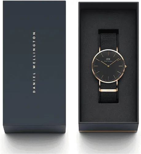 Vista 9 de Daniel Wellington Reloj Clásico Tela Oro Rosa (Poliéster)