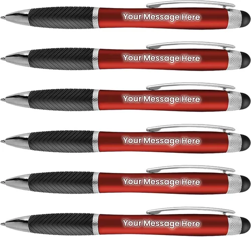 Vista 5 de Paquete de 80 bolígrafos personalizados, grabado láser sin granel, bolígrafo de 3 pulgadas, lápiz óptico y área personalizada con luz, nombre