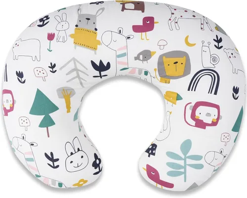 Vista 21 de Almohada de lactancia - Almohada de lactancia con relleno transpirable y funda extraíble, soporte ergonómico para lactancia materna y biberón