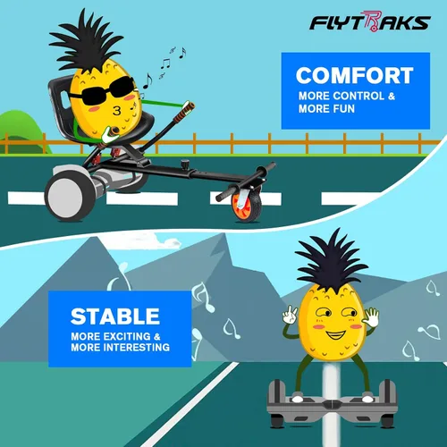 Vista 11 de K2 Go Kart - Scooter autoequilibrante con absorción de impactos traseros, accesorio de asiento de scooter de equilibrio para neumáticos de 6.5