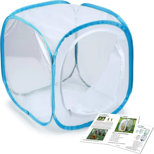 Vista 12 de RESTCLOUD Jaula de hábitat para insectos y mariposas, 12 x 12 x 12 in
