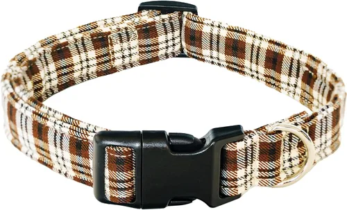 Vista 19 de Tunkoo Pink Daisy - Collar para perro, lindo collar ajustable de algodón de alta calidad, hebilla de plástico duradero para niños pequeños, medianos
