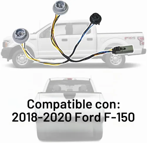 Vista 2 de Cable de enchufe de luz trasera y arnés de cableado JL3Z-13412-A Arnés de cableado de luz trasera Compatible con Ford F-150 2018-2020