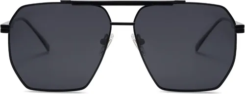 Vista 3 de SOJOS Gafas de sol polarizadas cuadradas retro de gran tamaño para mujeres y hombres estilo vintage UV400 gafas de sol clásicas grandes de metal