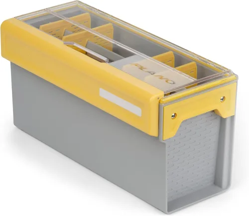 Vista 9 de Caja de Utilidad Premium Plano EDGE Flex Crankbait 3700, Gris y Amarillo con Tapa Transparente, Caja de Almacenamiento Impermeable para Pequeños
